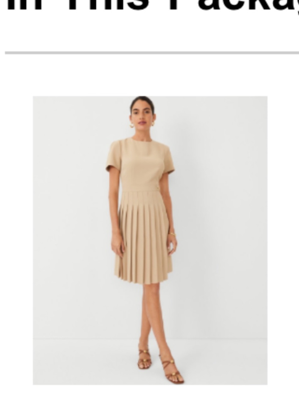 Ann Taylor Beige Sleeveless Dress